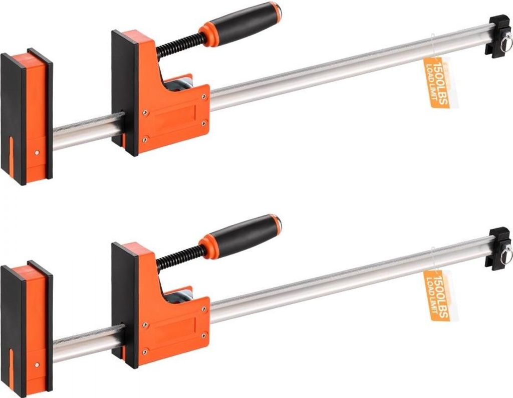 2 x Stangenklemmen 762mm - Holzbearbeitungs-Parallelklemmen-Set Orange - Werkzeuge für Holzverarbeitung
