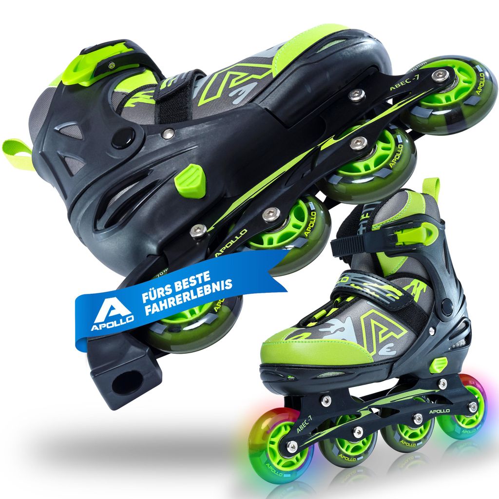 Apollo Champion Adjustable Inline Skate - Green - L - 39-42 Produktbild 