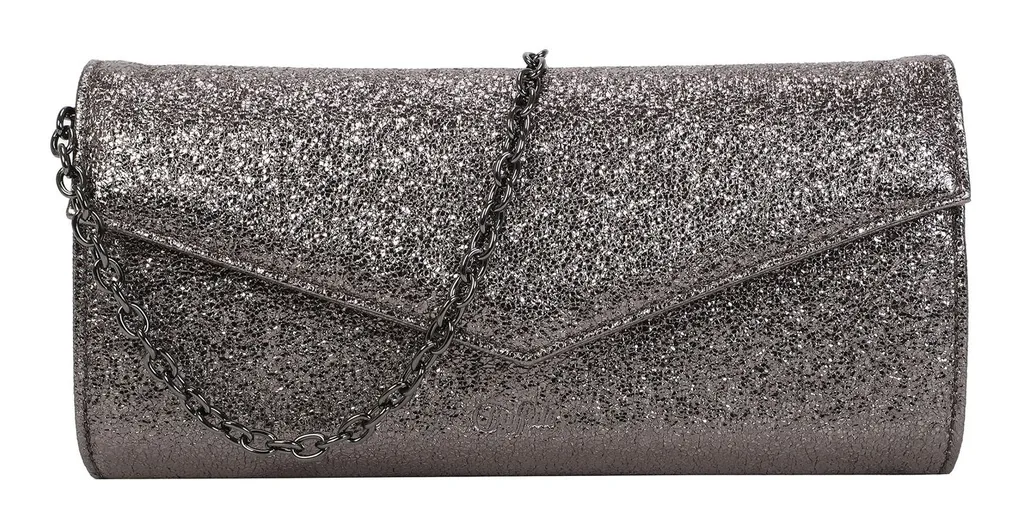 Pochette de Fête Grise BUFFALO pour Tenue de Cocktail et Sortie en Soirée