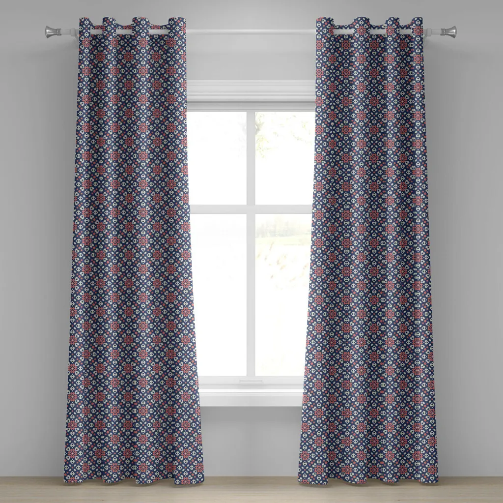 ABAKUHAUS Tenda Shabby Chic Blu e Rosso 280x225 - Offerta Online