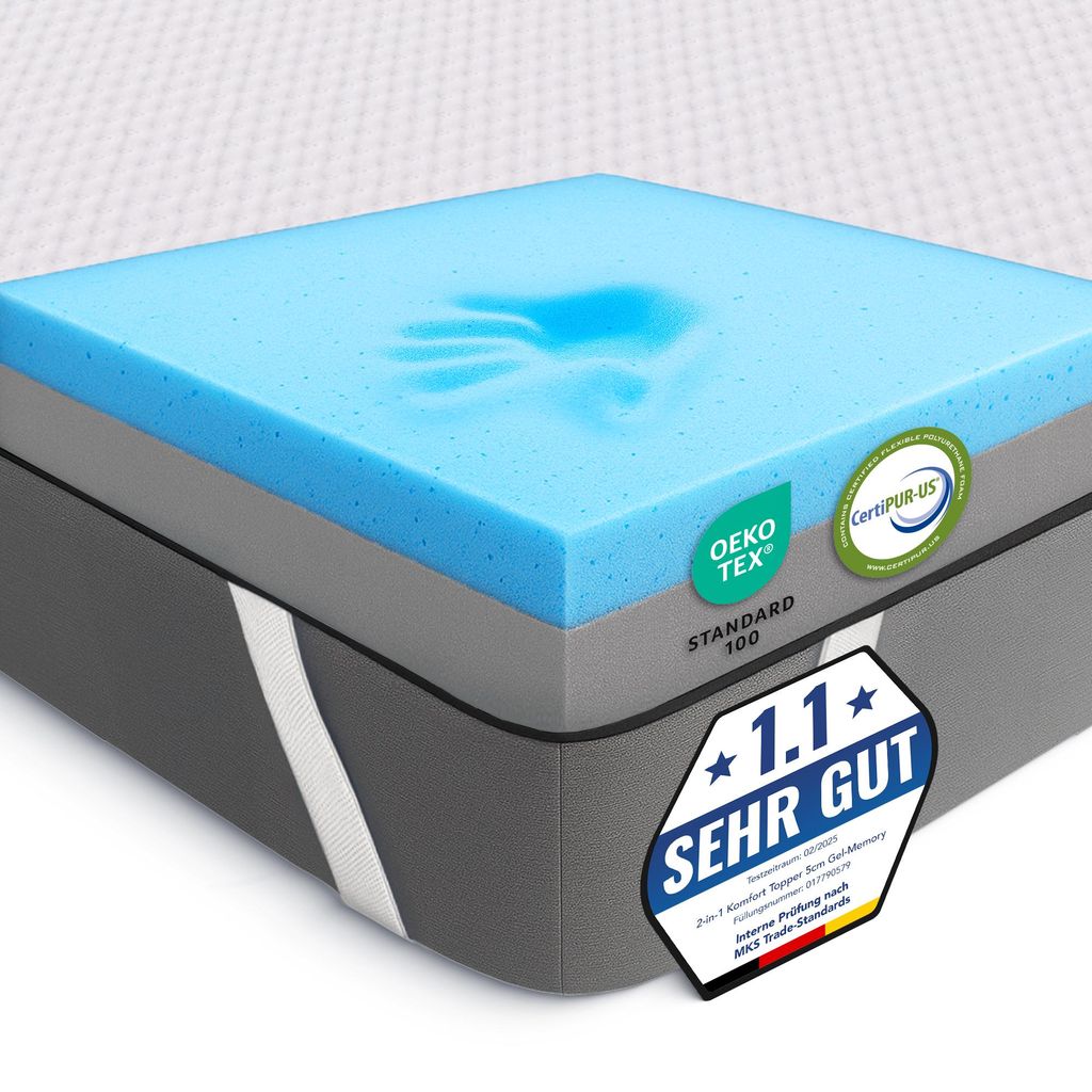 Materac kieszeniowy 2 w 1, 100x200 cm - Dwustronny materac Zdjęcie produktu 