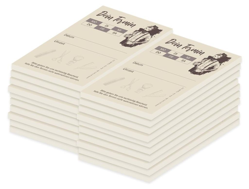 PRICARO Terminblock Barber "Old Craft", (20er Pack)