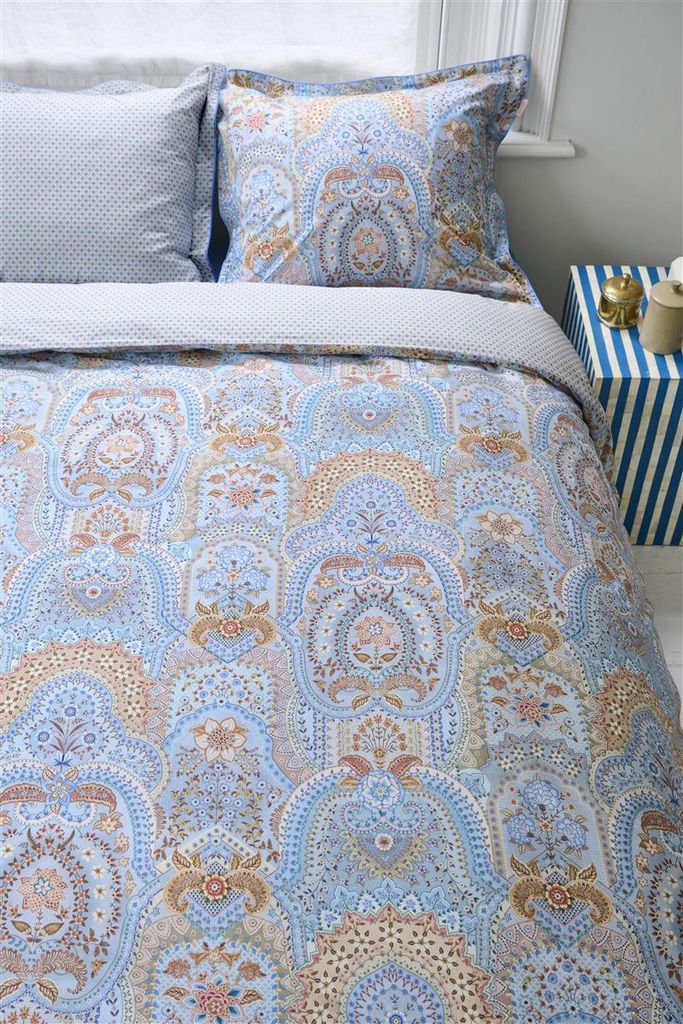 Pip Studio Bettwäsche-Garnitur Jabali Flower Farbe Blau Größe 135x200+80x80