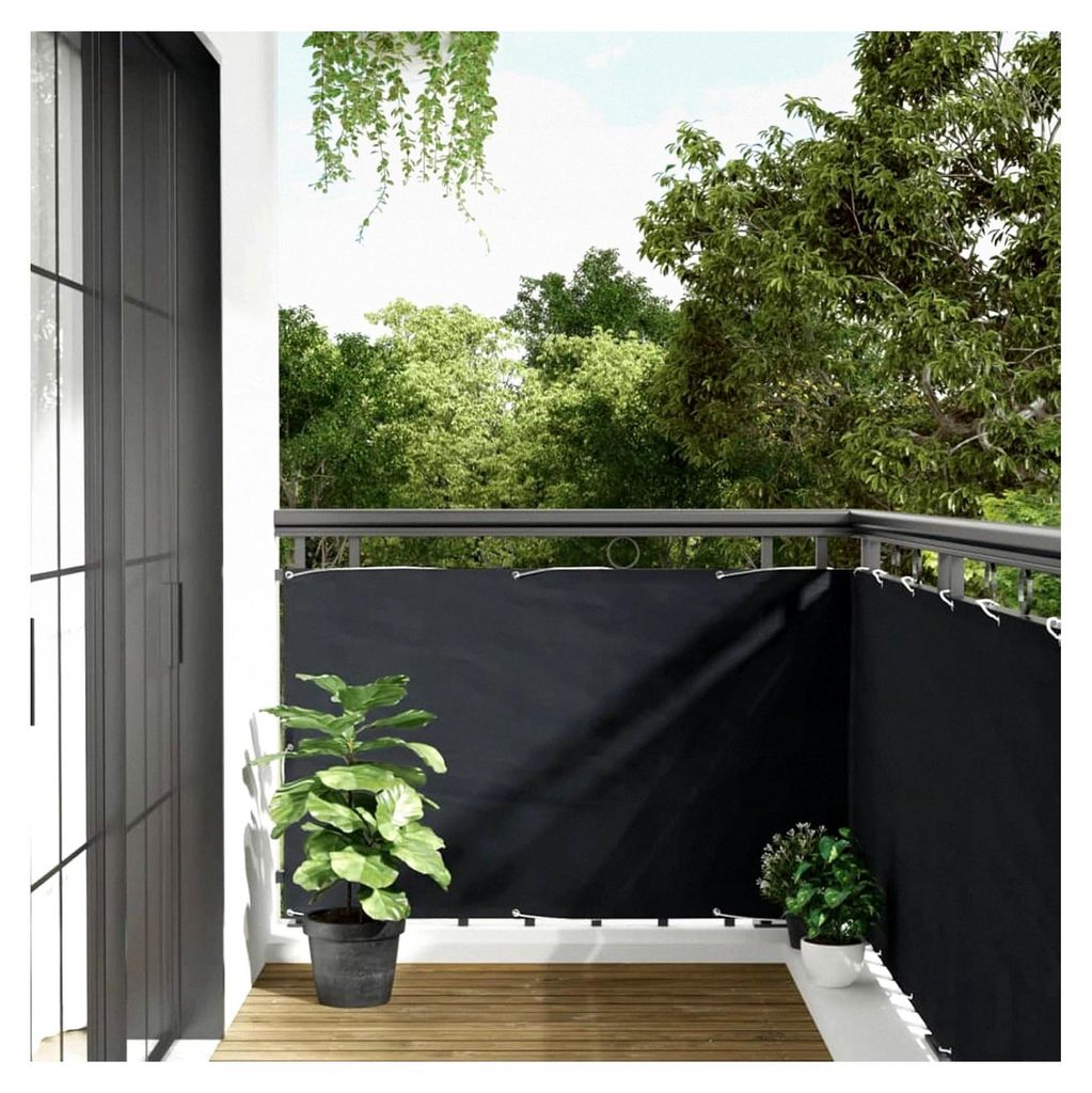 Balkon-Sichtschutz Anthrazit 90x500 cm Oxford-Gewebe