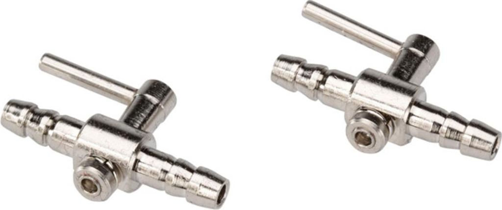 Aqua Della Metallabsperrhahn für Luftschlauch 4/6 mm - 2 Stück