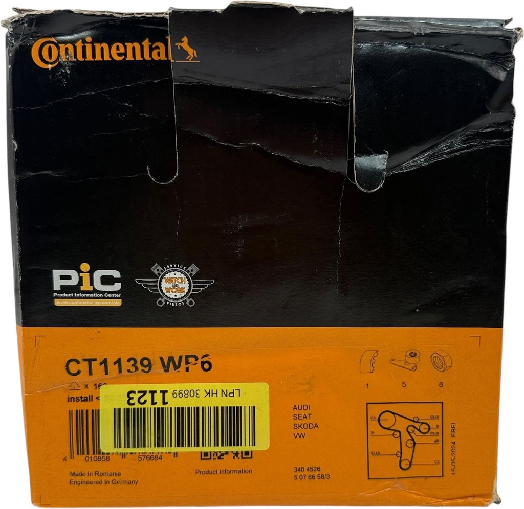 Pompe à eau kit de courroie de distribution CONTITECH CT1061WP1 au