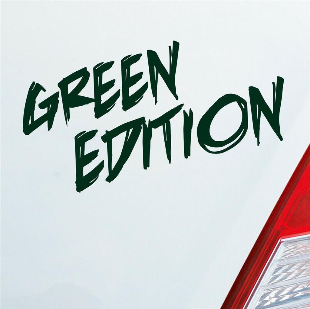 Auto Aufkleber Green Edition Auto Car Tuning Motorrad 15x7 cm Dunkelgrün Sticker Heckscheibenaufkleber