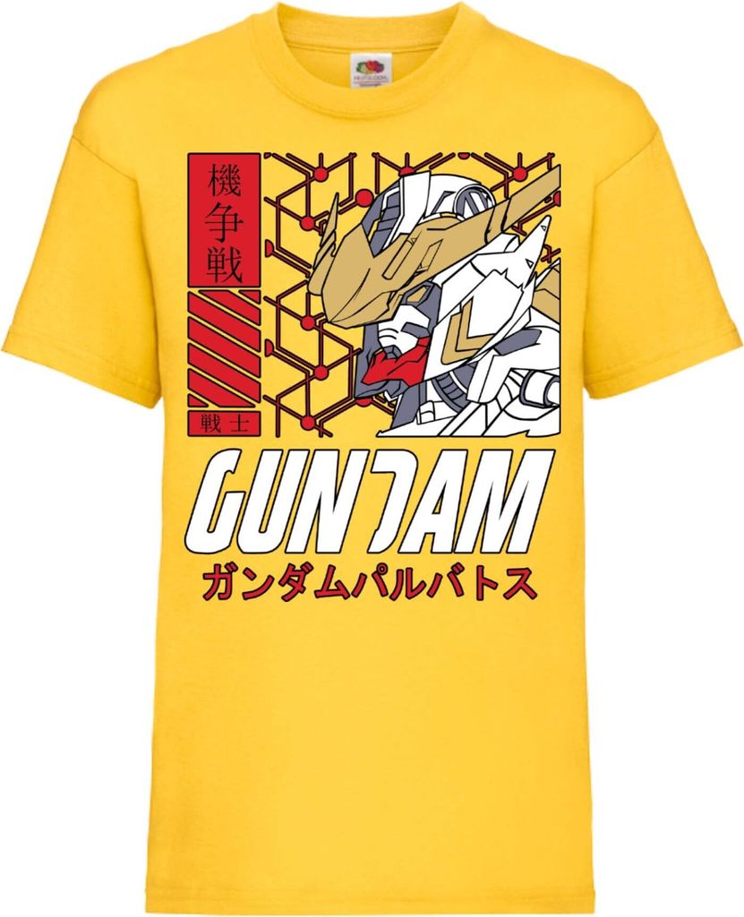 Kinder T-Shirt Mobile Suit Gundam, 3-4 Jahr - 104 / Gelb
