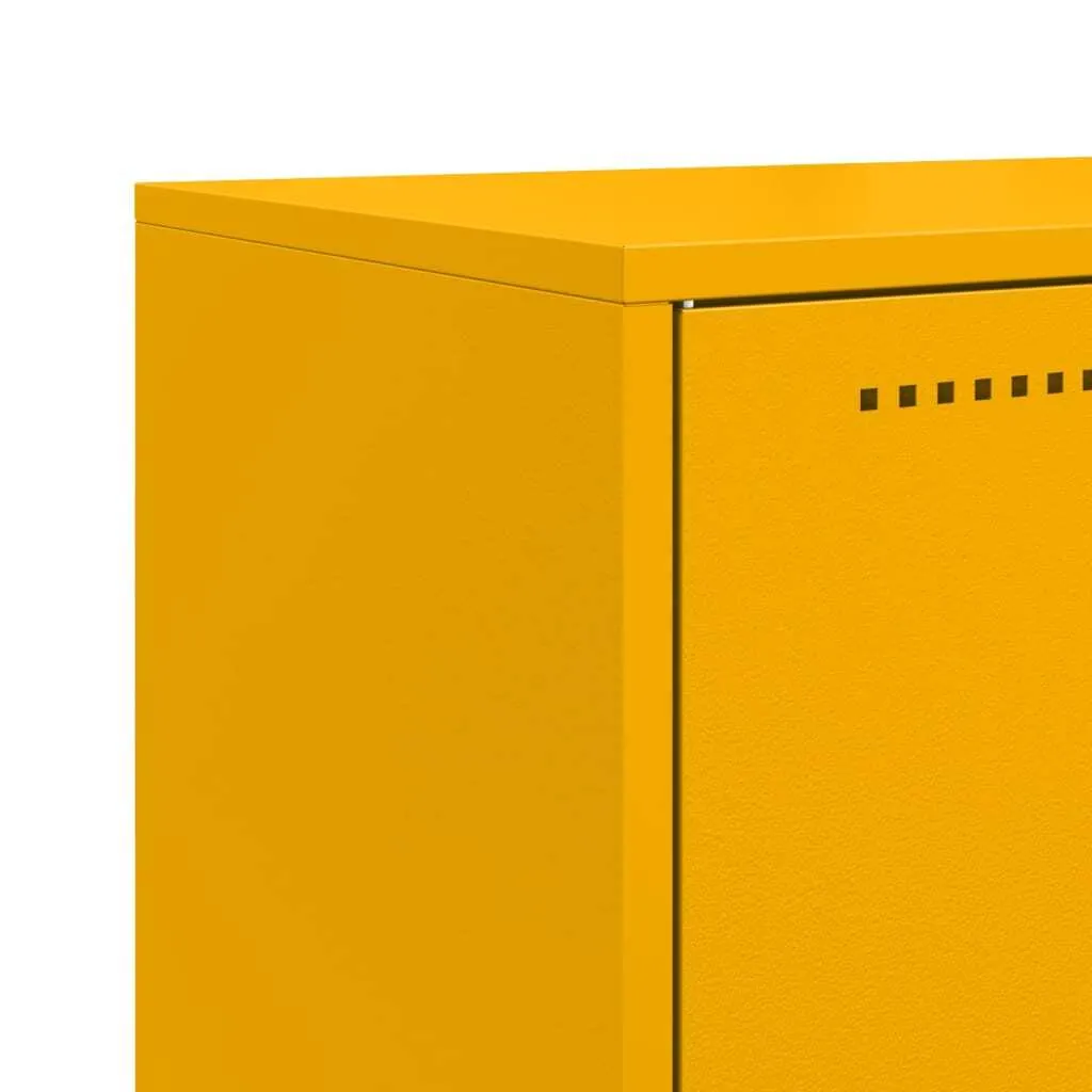 Sideboard Giallo Senape Acciaio 68,5x107 cm Maison Exclusive Chic - 10