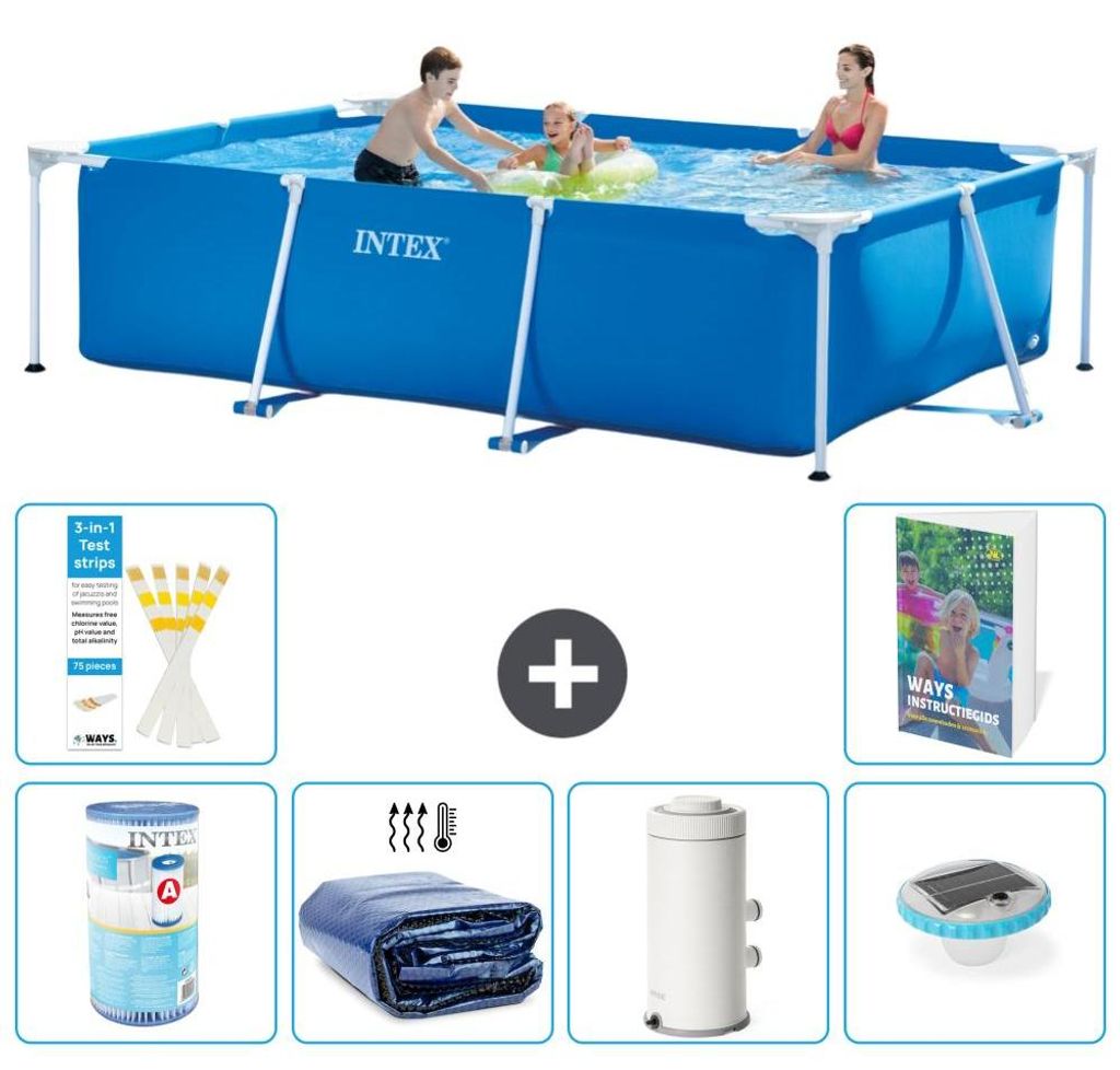 Rechteckiger Frame Pool - 300x200x75 cm - 7-teilig S101