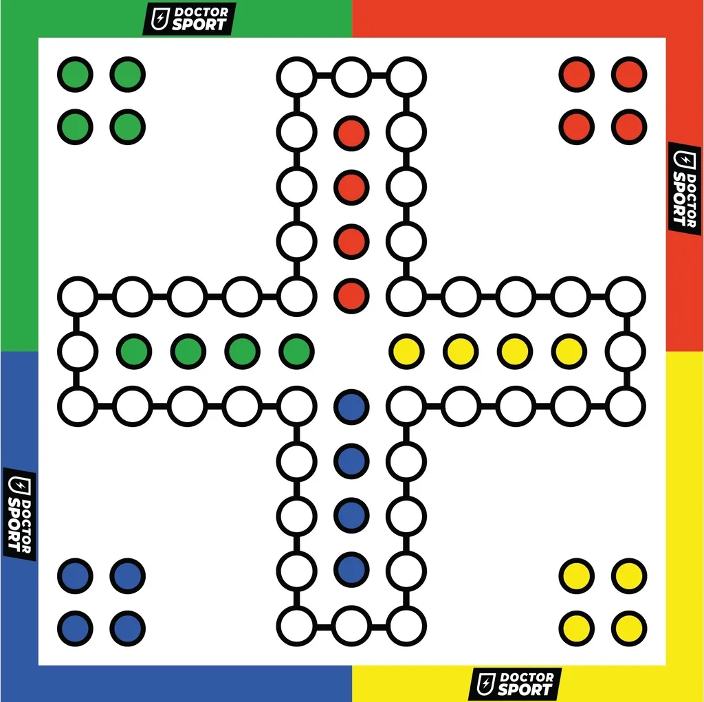 Ludo XXL Géant 3x3m en PVC Résistant - Grand Jeu de Jardin Complet