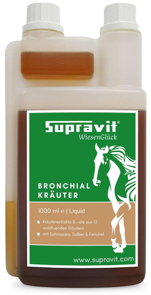 Supravit Bronchialkräuter Pferd  1 Liter | 100% natürlich | Produktbild 