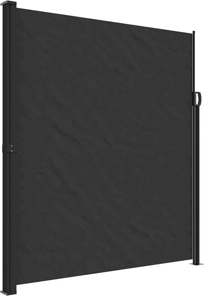 vidaXL Seitenmarkise Ausziehbar Schwarz 220x500 cm
