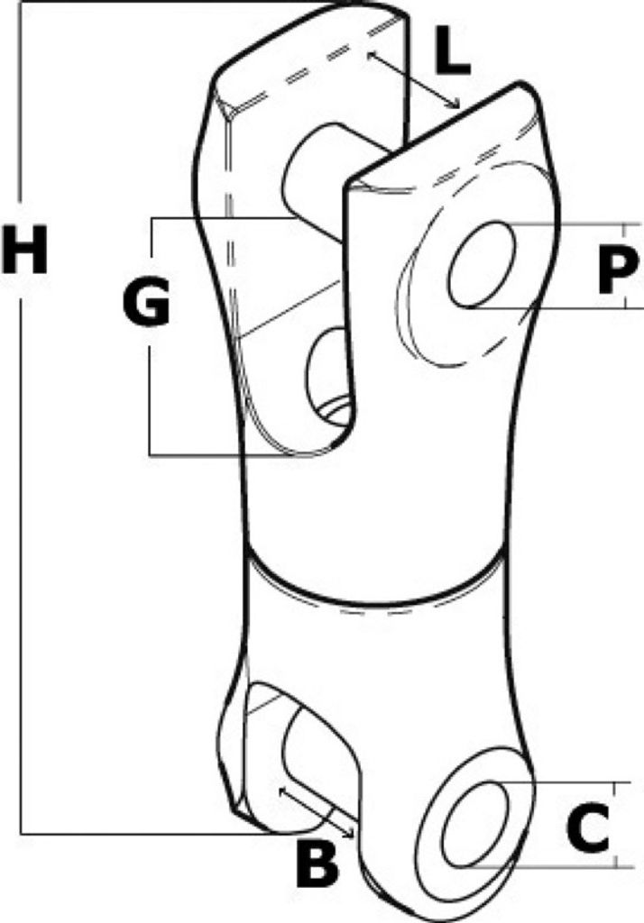 Osculati Swivelling connection SS AISI316 6 - 8 mm Anker-Zubehör