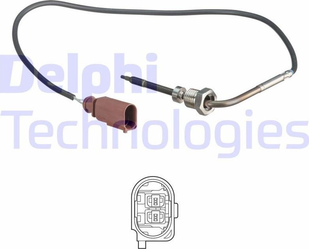 DELPHI TS30184 Abgastemperatursensor OE 059906088AB kompatibel mit Q7, Touareg