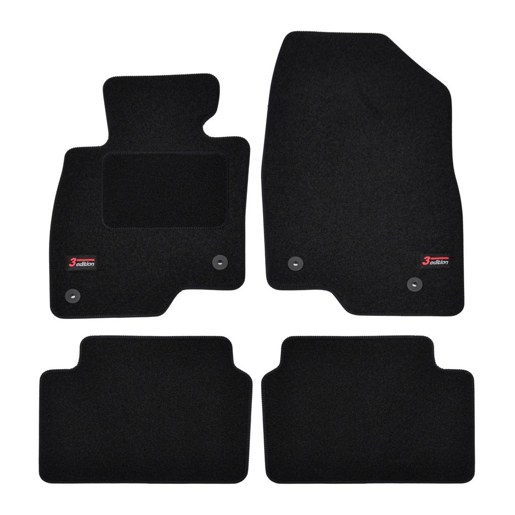 J&J AUTOMOTIVE | Velours Fußmatten mit Logo Autotepiche Produktbild 