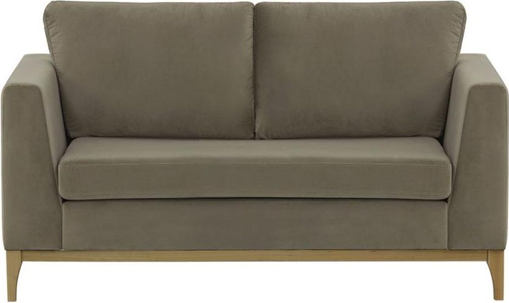 Zweisitzer-Sofa Gosena Wood-Velluto 17-wax black