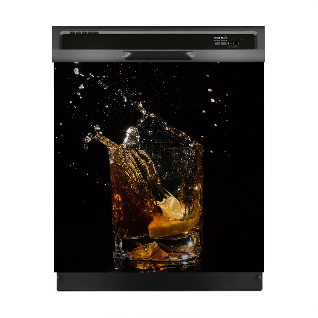 Magnete Dekorative 60x60 cm Küche Magnetmatte Spülmaschine - Whisky Glas