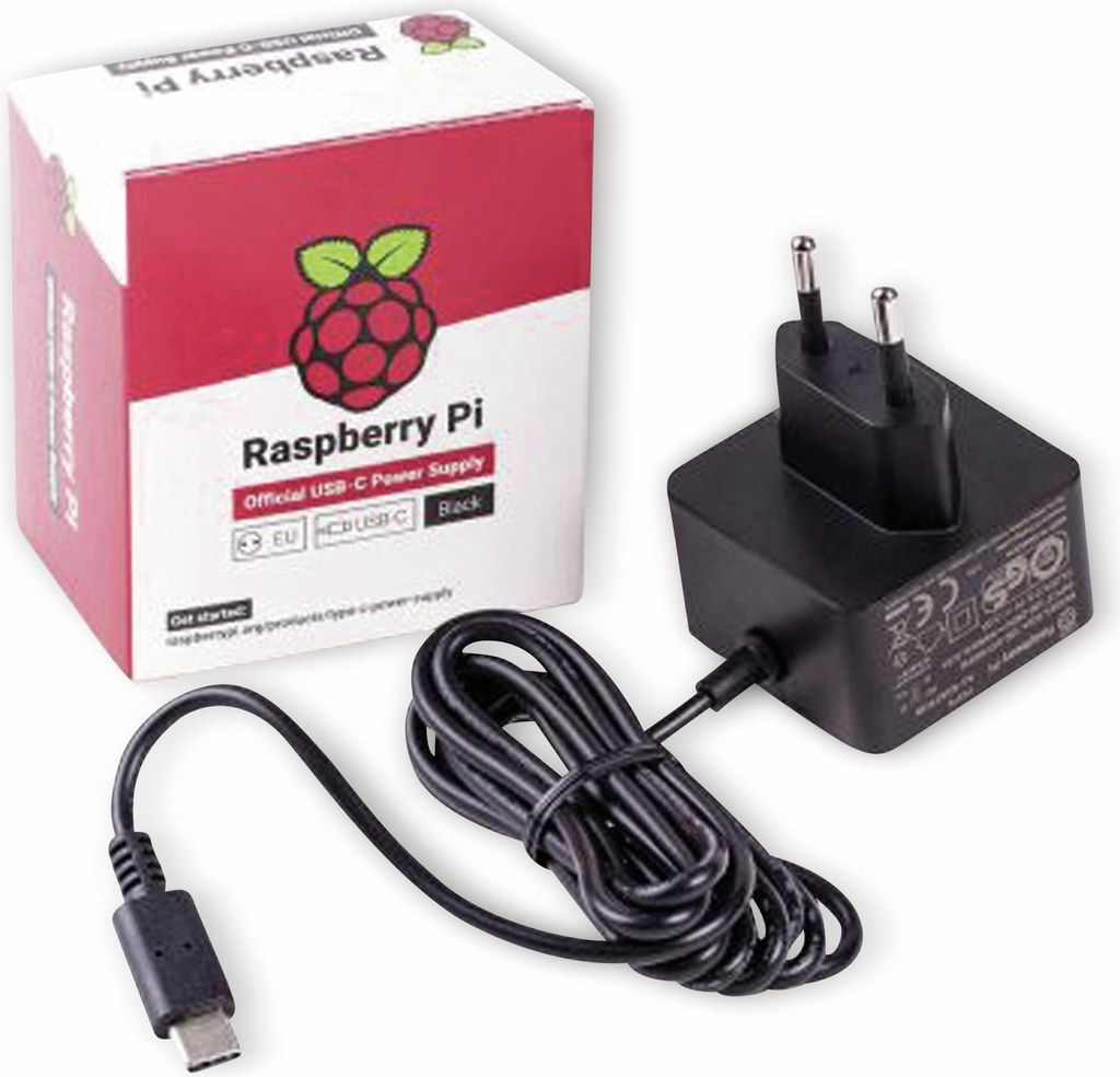 RASPBERRY PI 4 Modello B alimentatore, nero Immagine del prodotto 