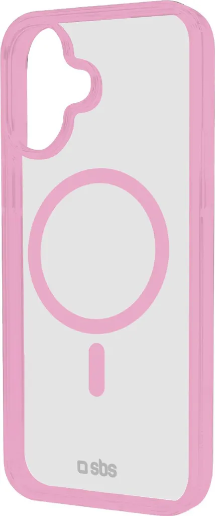 Étui de protection iPhone 16 6,1 pouces Rose - Coque SBS Transparente
