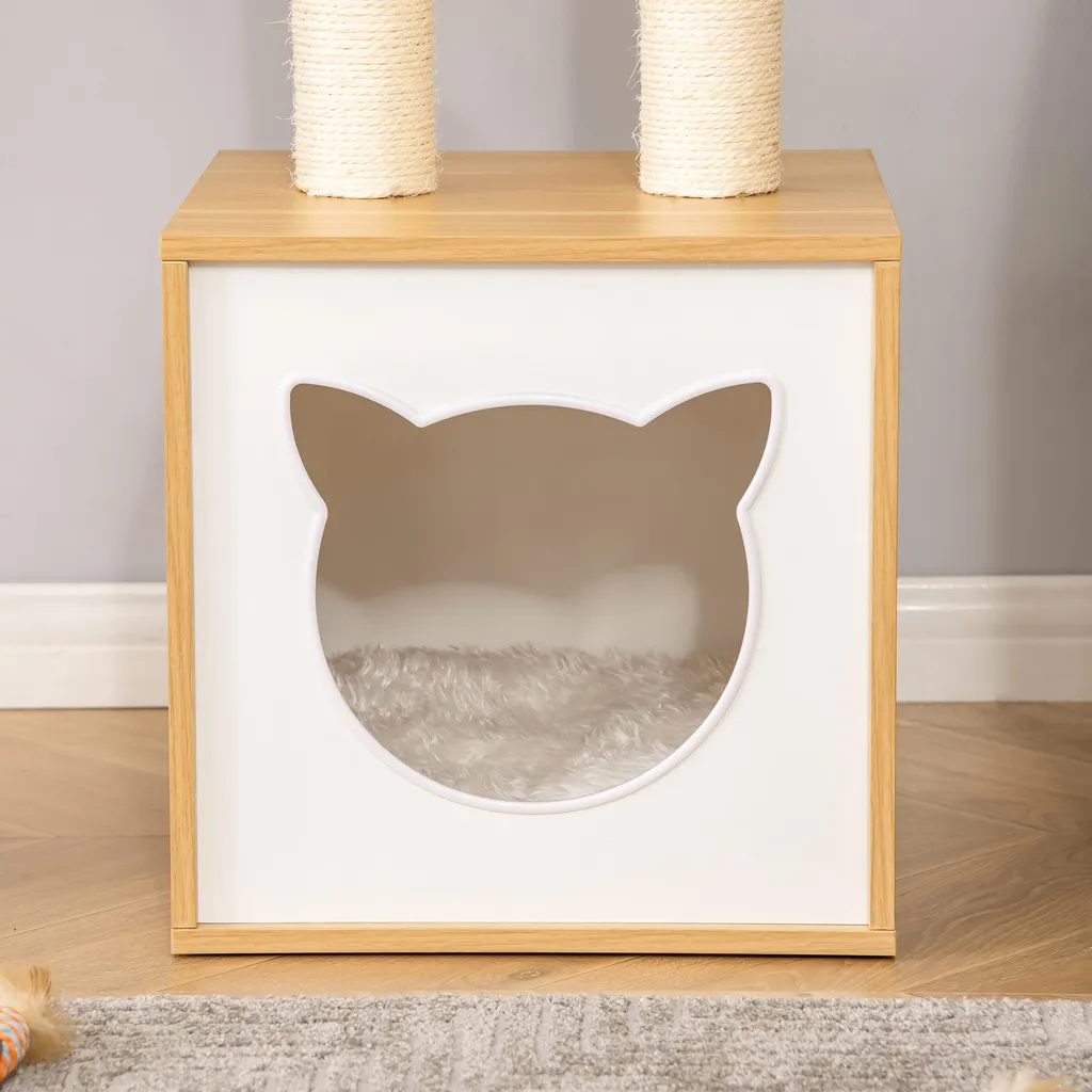 Arbre à grimper pour chat avec plateforme d'observation et griffoir - 9