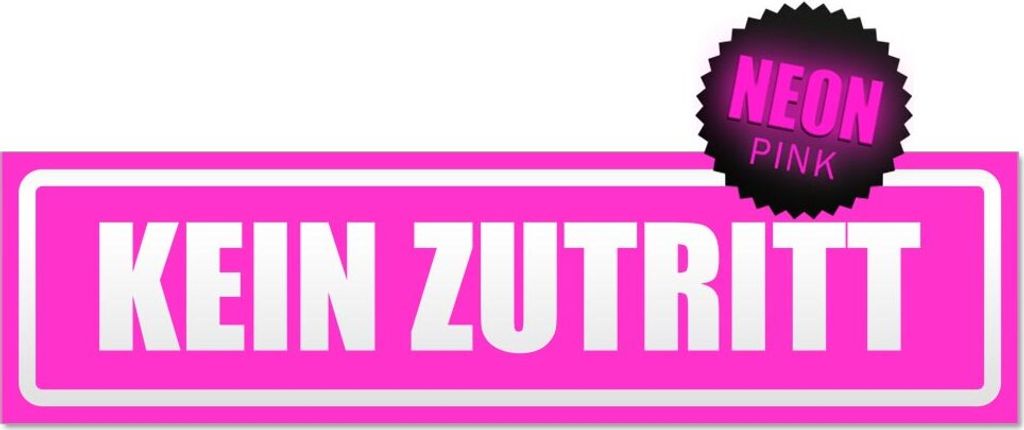 Kein Zutritt invertiert Magnetschild Schild magnetisch