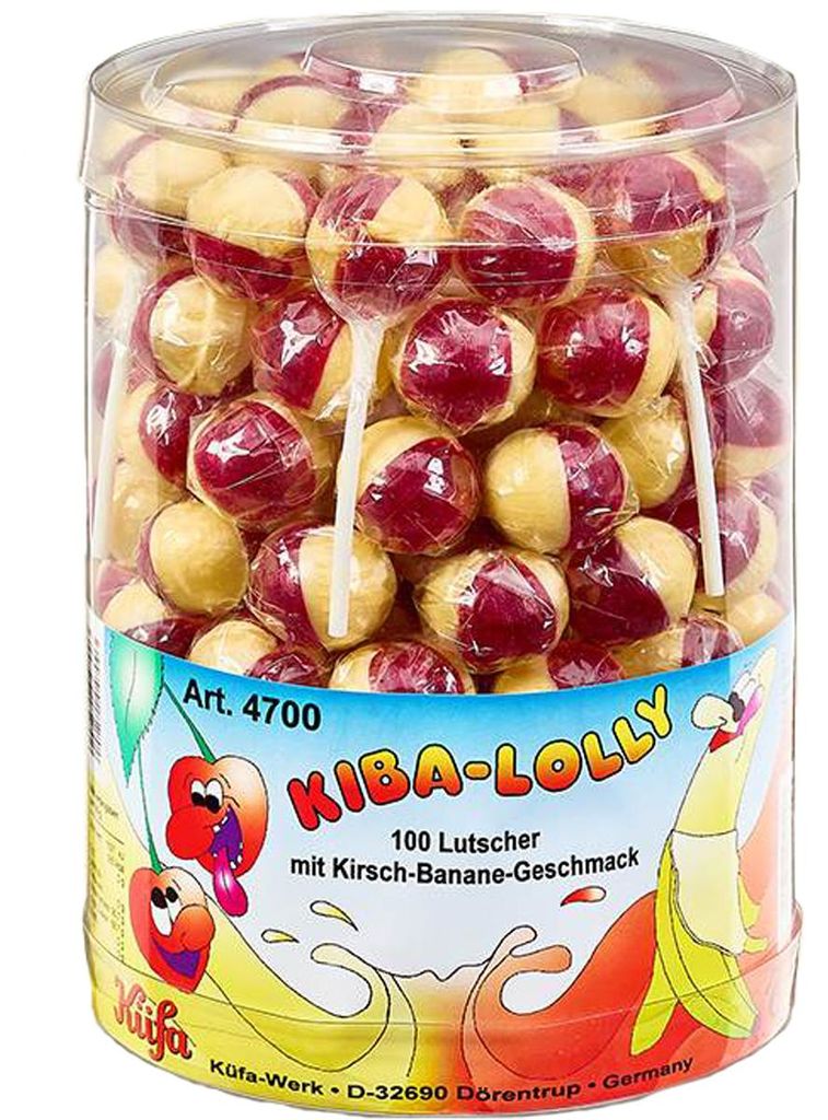 Küfa Kiba Lolly lizak o smaku wiśniowo-bananowym 100 sztuk Zdjęcie produktu 