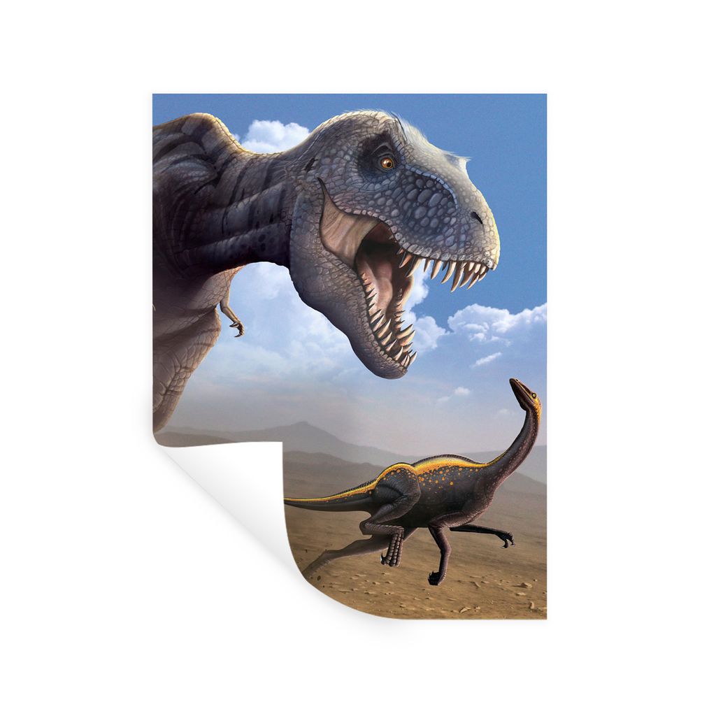 MuchoWow Wandtattoo Wandsticker Wandaufkleber Dino - Wildlife - Zeichnung - Kinder - Kinder - Kinder 30x40 cm Selbstklebend und Repositionierbar ...