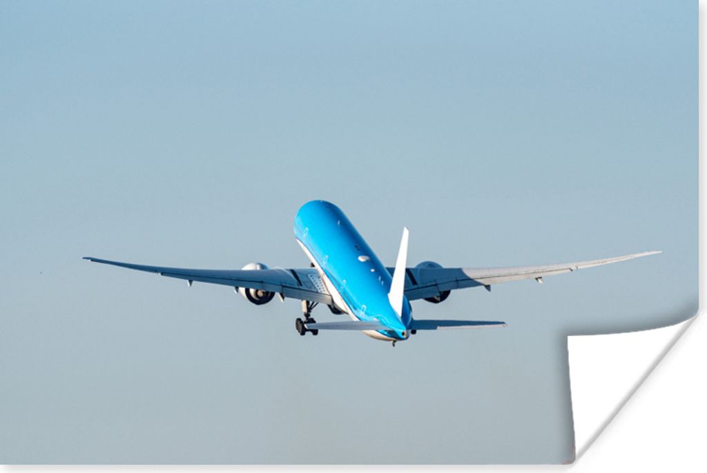 MuchoWow Poster Start eines Flugzeugs in Schiphol 30x20 cm - Plakate - Print