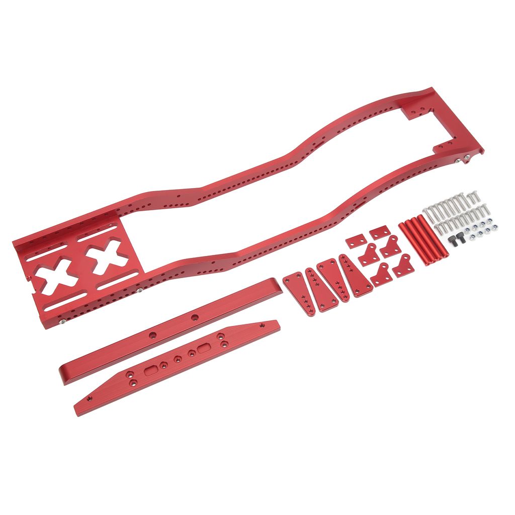 RC Car Frame Set,1/10 RC Chassis mit Bumpern,Metall Chassis Set für SCX10 D90,1/10 RC Car Body Chassis,RC Car Chassis Frame,RC Car Metall Zubehör