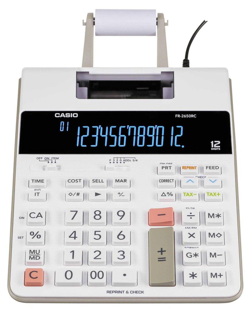 Casio FR-2650RC - Desktop - Druckrechner - 12 Ziffern - Obrázok produktu 