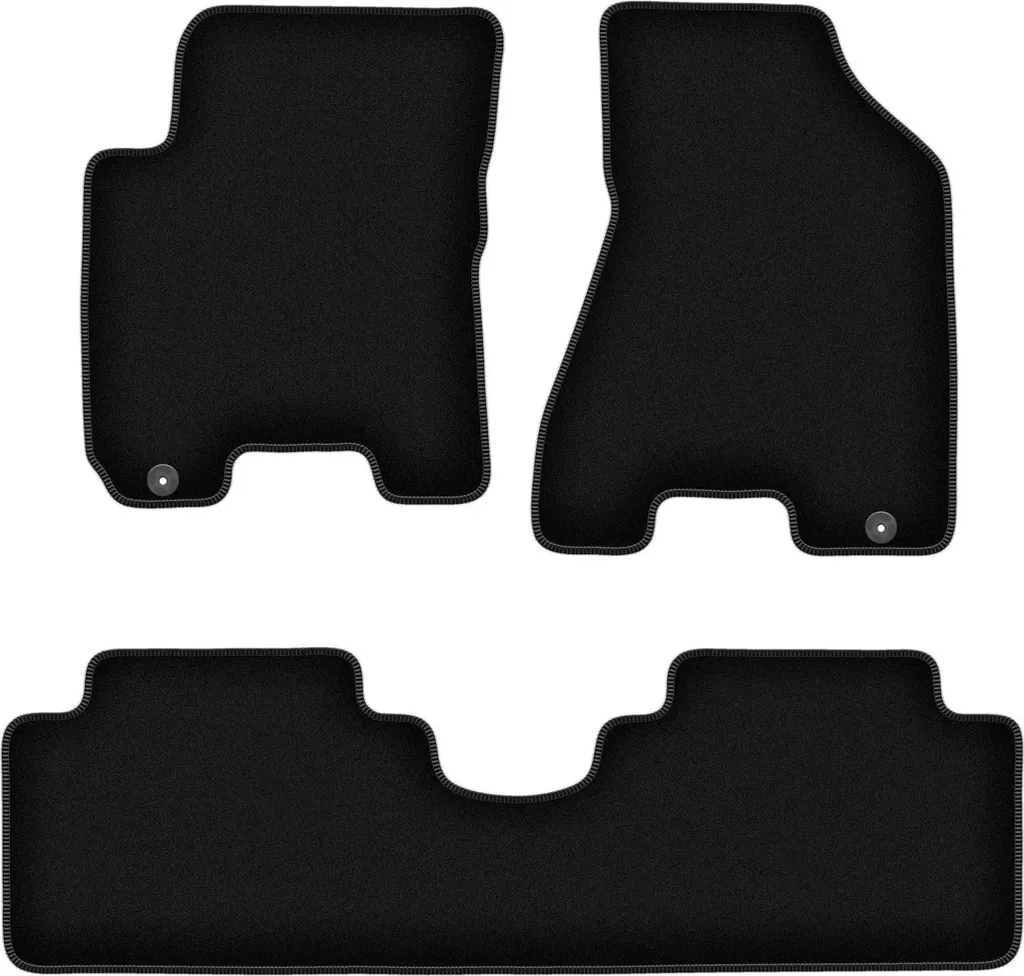 Tappetini Velluto Hyundai Tucson 2004-2010 Neri | Set 3pz Su Misura