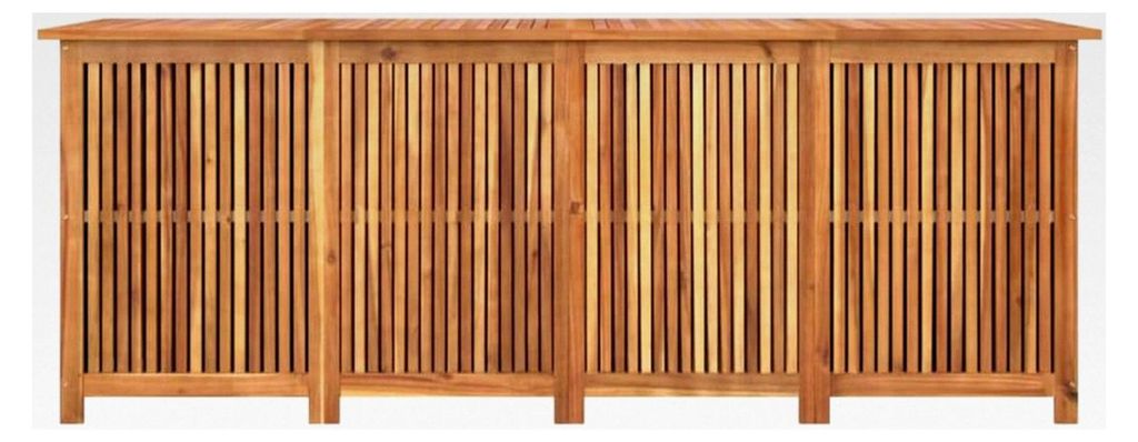 Gartenbox, Auflagenbox aus massivem Akazienholz, wasserdicht und für den Außenbereich geeignet (200 x 80 x 75 cm)
