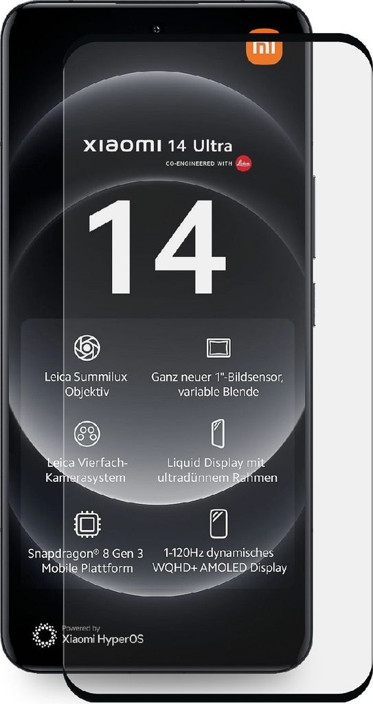3x 9H Panzerhartglas für Xiaomi 14 Ultra FULL CURVED echtes Produktbild 4