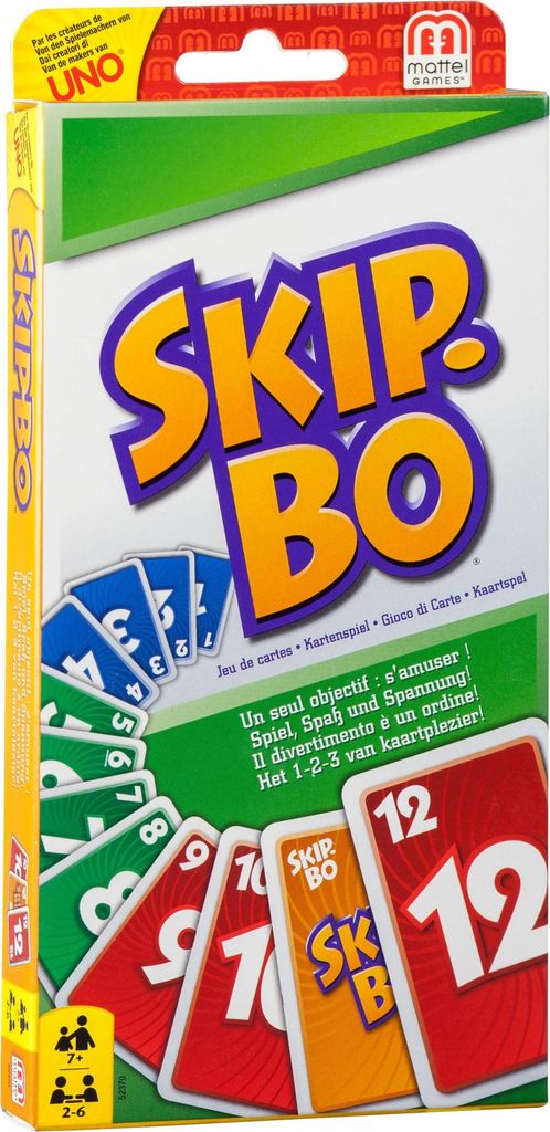 Mattel Games SKIP-BO, gra karciana, gra salonowa, gra Zdjęcie produktu 