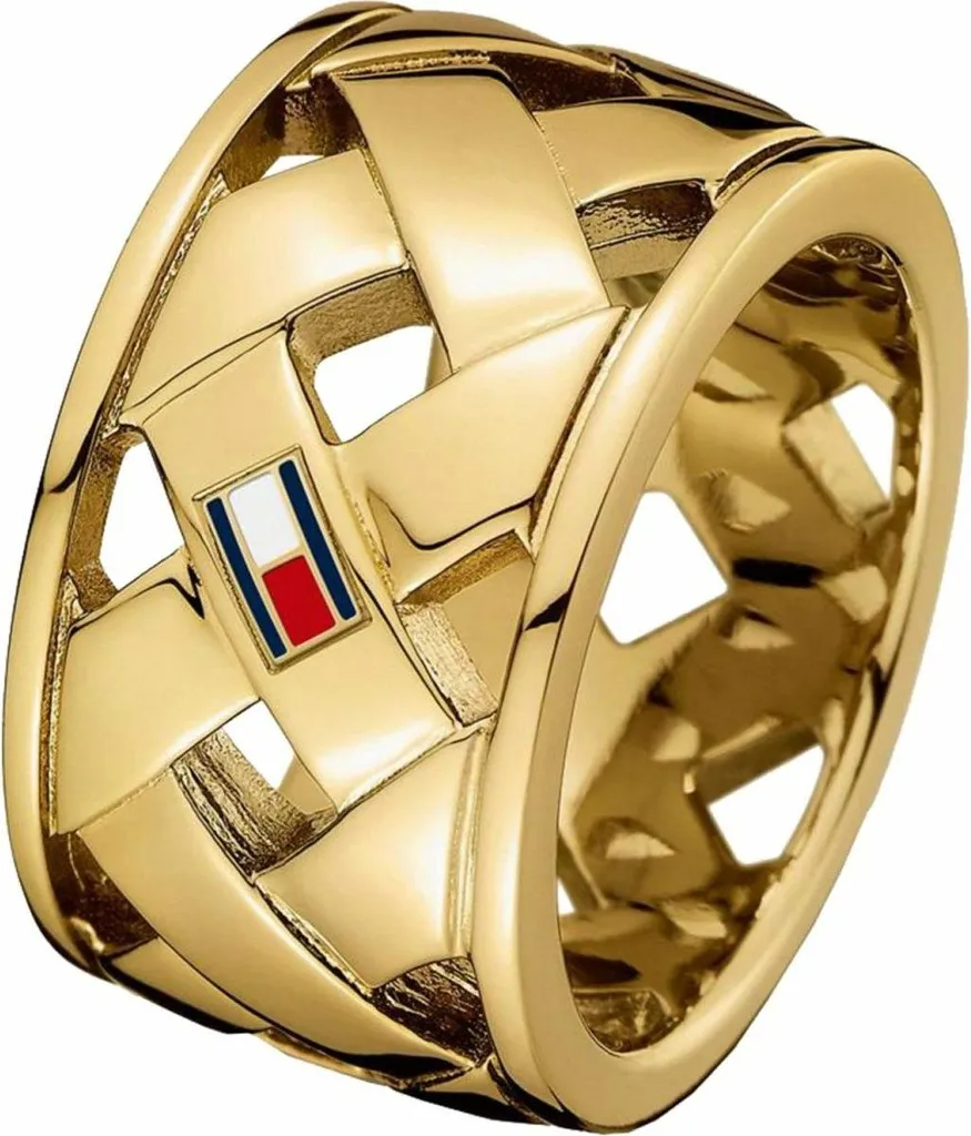 Anello Donna Tommy Hilfiger 2701024E (18) - Gioiello Gold in Acciaio