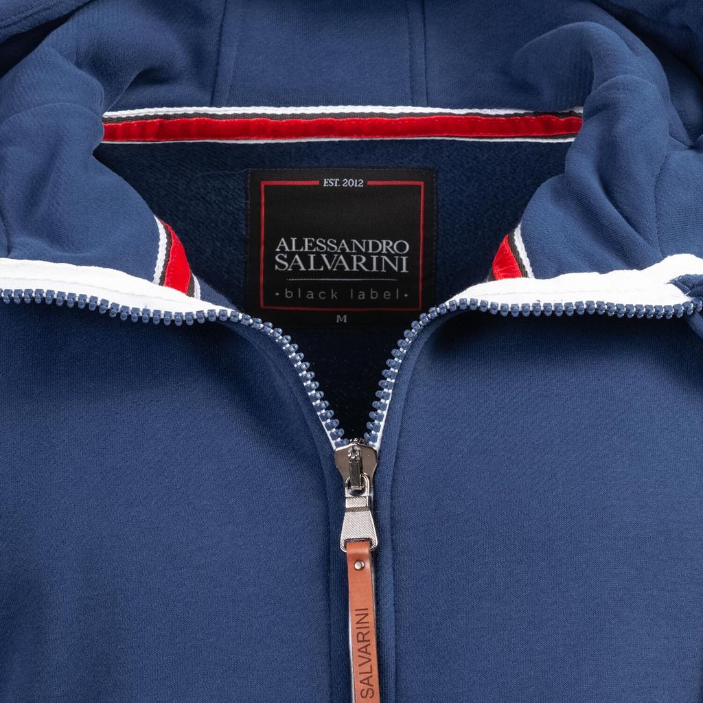 Stylische Herren Sweatjacke Petrolblau Größe L - Gr. L Produktbild 5