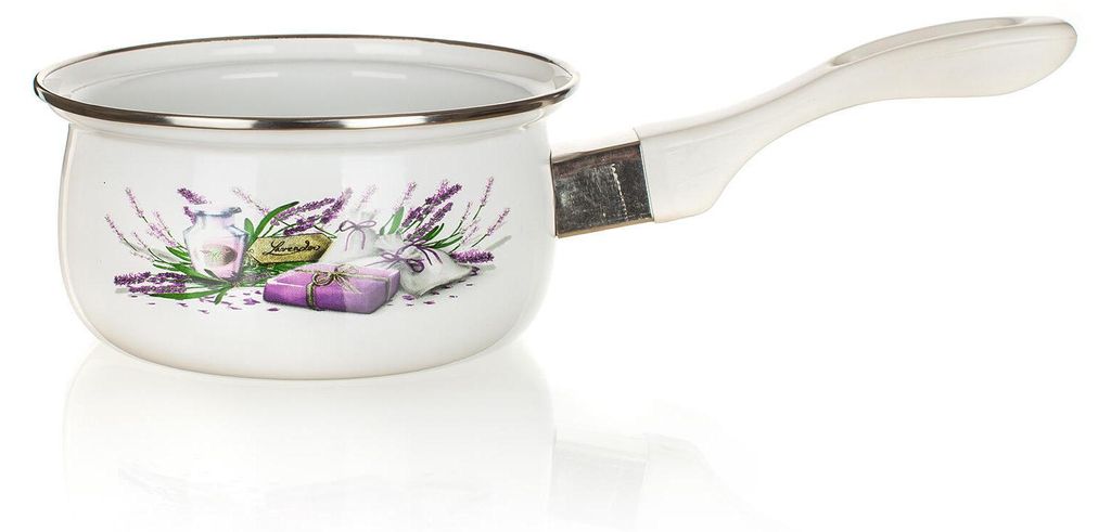 Rondel LAVENDER 14cm, 0,65l z pokrywką, emalia Zdjęcie produktu 