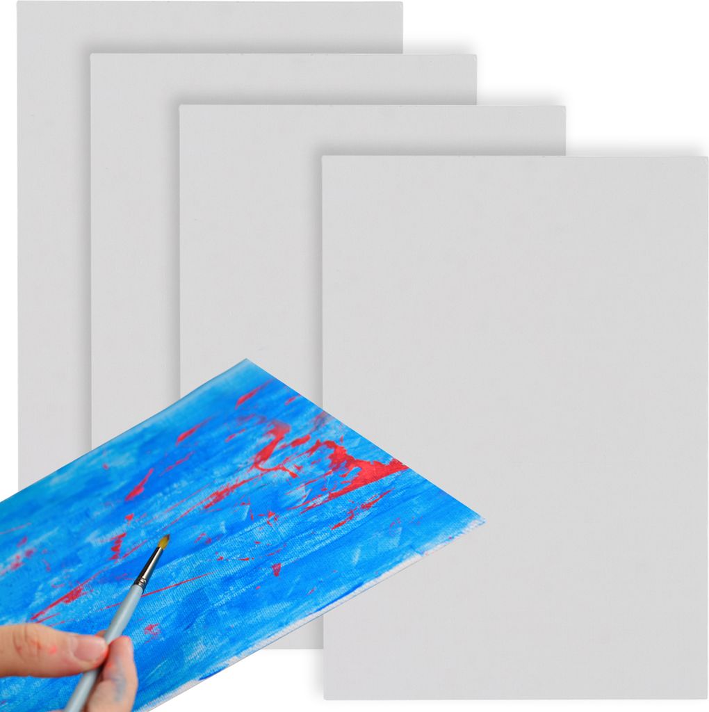 Leere Weiße Leinwand-Set 4/ 8 Vorgestannte Blanco Leinwände Produktbild 