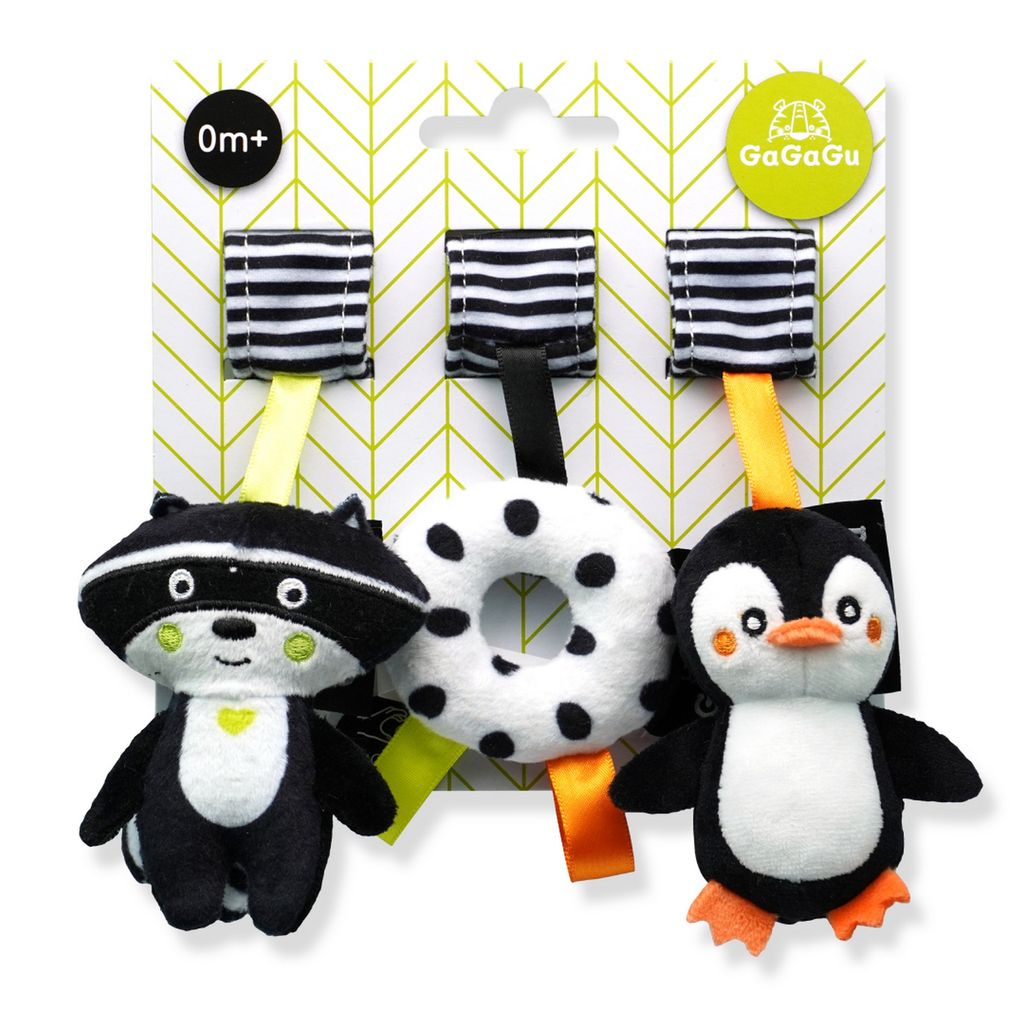 GaGaGu Hängendes Plüschtier Waschbär, Pinguin, Donut