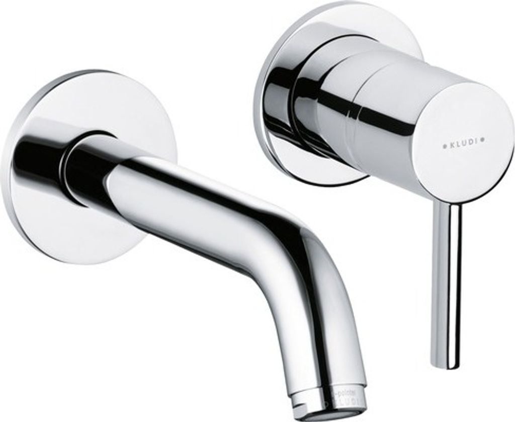 KLUDI BOZZ Unterputz-Waschtisch-Zweiloch-Wand-Einhandmischer, Ausladung 180mm, 382440576