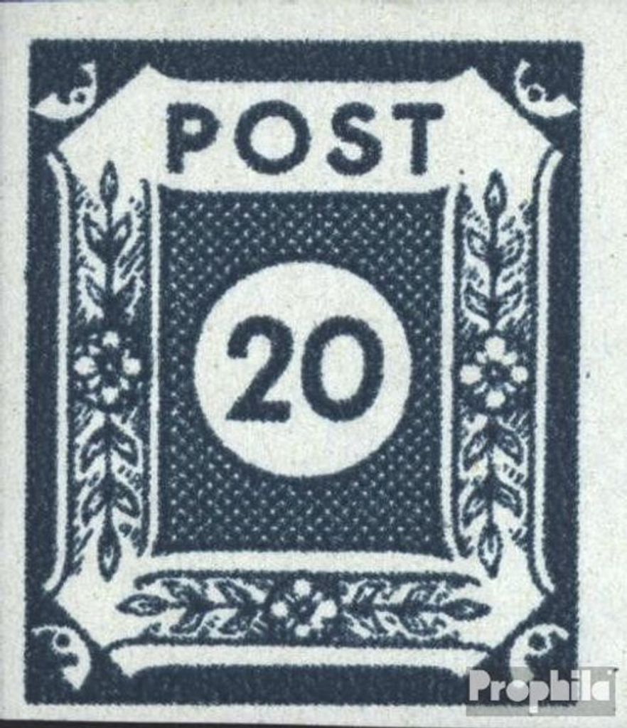 Briefmarken Sowjetische Zone (All.Bes.) 1945 Mi 48IV, dickere Rosette links postfrisch Ziffer im Kreis