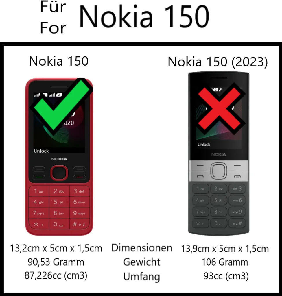 Custodia Business Nokia 150 caseroxx - Eleganza Minimalista in Nero - 1