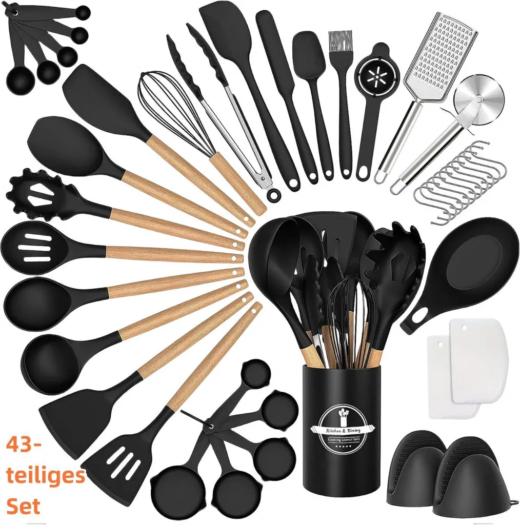 Kit Cucina 43 Pezzi Silicone - Idea Regalo Casa Nuova Completa
