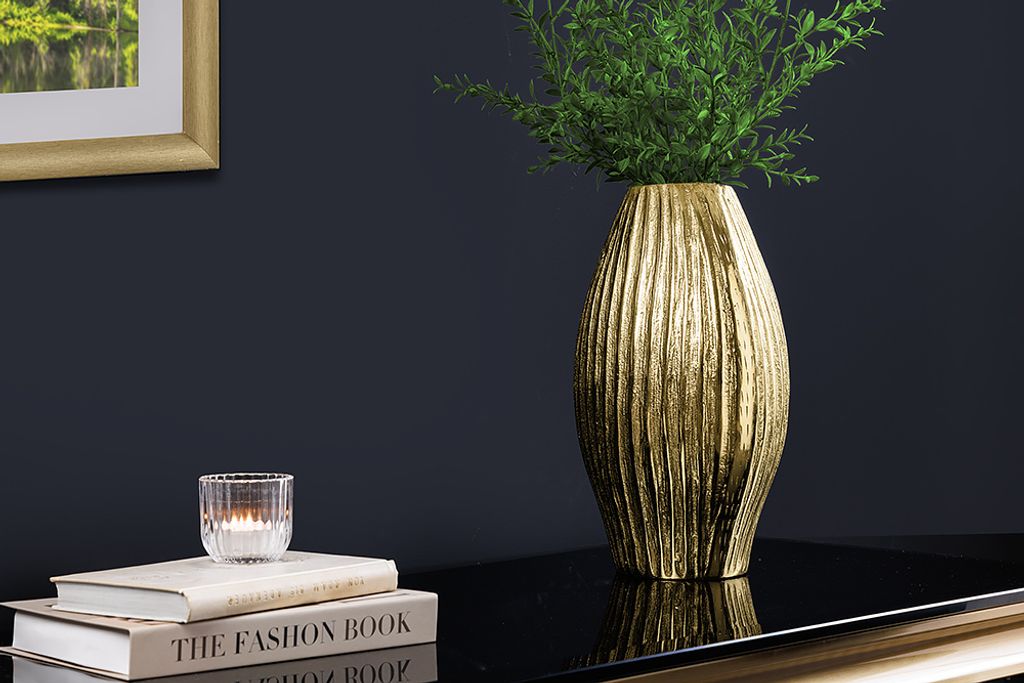 riess-ambiente Moderne Vase ELEGANCE 35cm gold antik Metall Produktbild 3