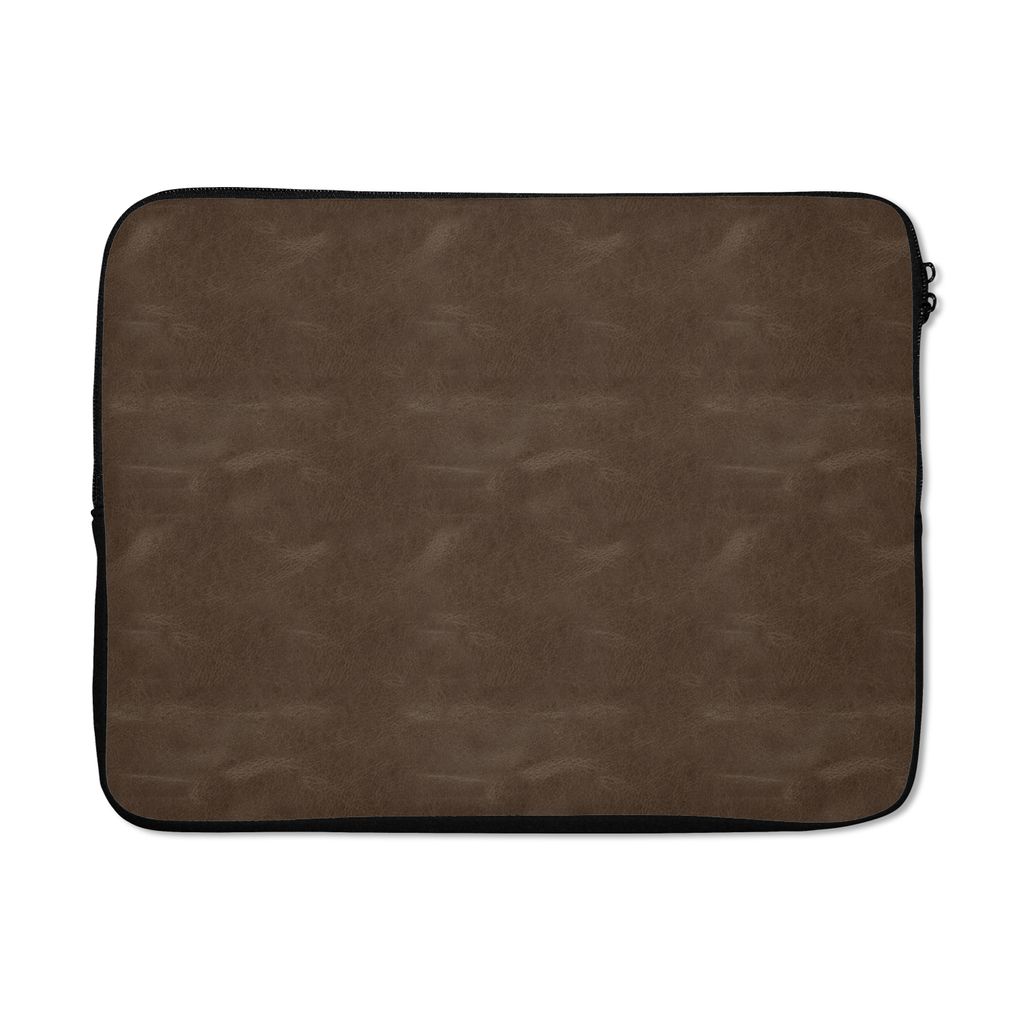 MuchoWow Laptop Hülle 17 Zoll Laptoptasche Leder - Braun - Tiere - Zipper - Schutzabdeckung