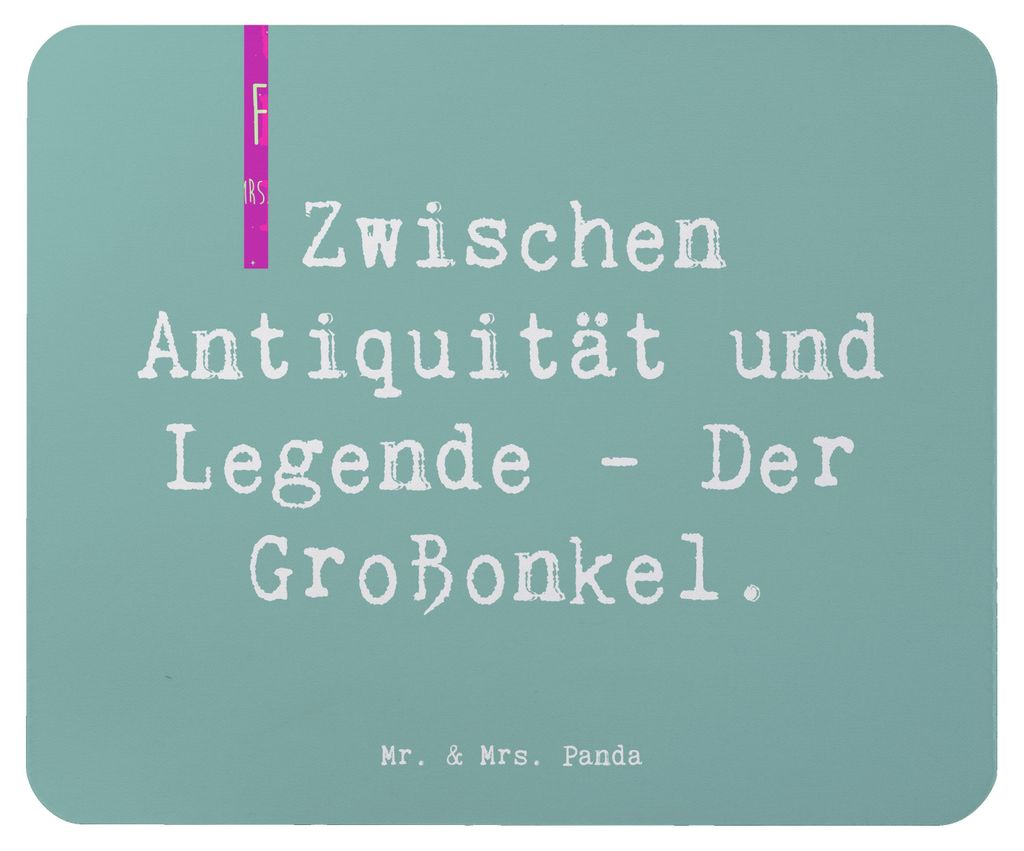 Mr. & Mrs. Panda Mauspad Spruch Großonkel Legenden - Meeresbrise - Geschenk, Familientradition, Familie, Erzählungen, pc, Familienmitglieder, mau...