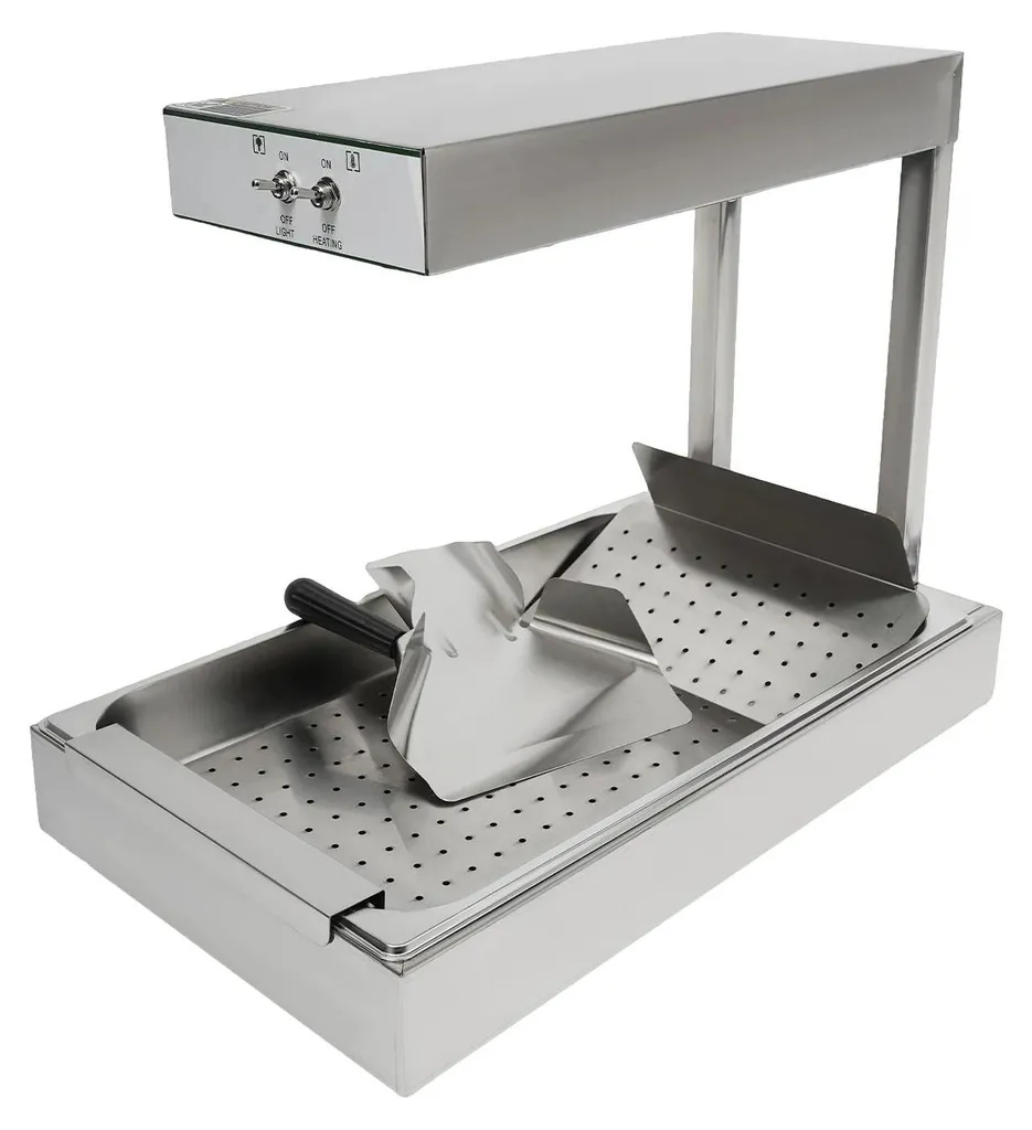 Chauffe-frites Inox 750W avec Lampe Chauffante Tungstène 56x33x46,5 cm
