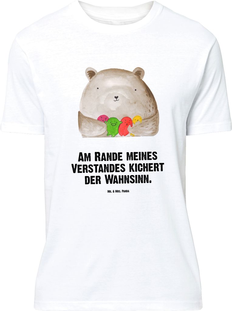Mr. & Mrs. Panda Größe M T-Shirt Bär Gefühl - Weiß - Geschenk, Shirt, Verrückt, Wahnsinn, mit Spruch, Tshirt, Herren, Durchgedreht, Teddy