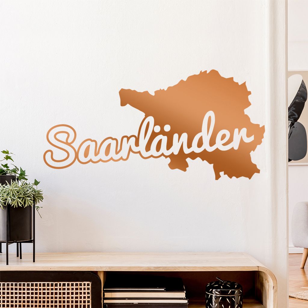 Saarländer Saarland Herkunft Wandtattoo Wandaufkleber Wall Sticker - Dekoration, Küche, Wohnzimmer, Schlafzimmer, Badezimmer